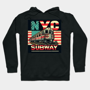 NYC Subway Usa Flag Hoodie